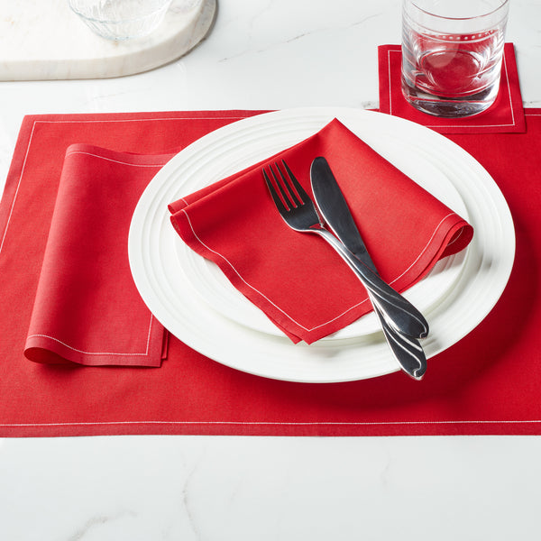 Cloth table napkins. lipstick red - Buy online - MY DRAP