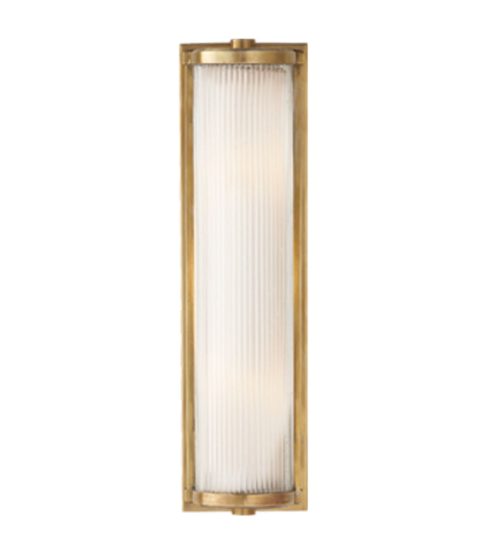 Shop Large Metal Wrapped Sconce In Hand-Rubbed Antique Brass