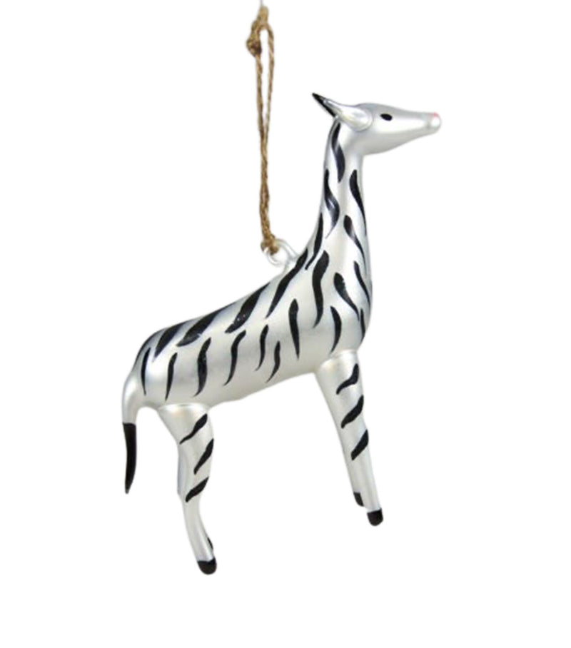 Glinting Zebra Ornament