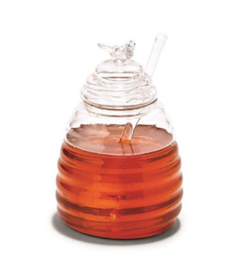 Glass Honey Pot