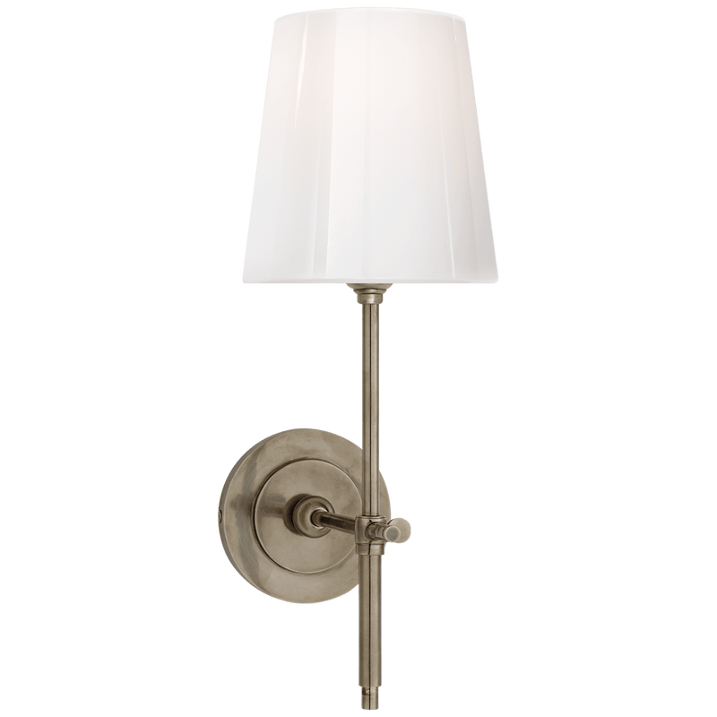 Bryant Sconce w White Glass Shade Goldfinch