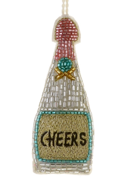 Champagne Glitter Ornament