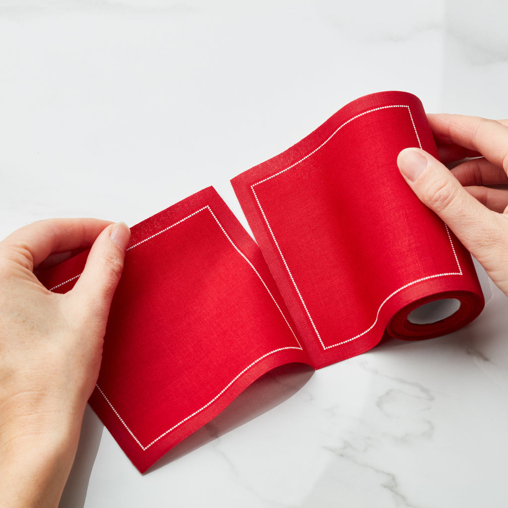 Red Cotton Cocktail Napkins