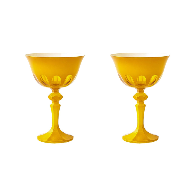 Rialto Coupe Glass in Saffron