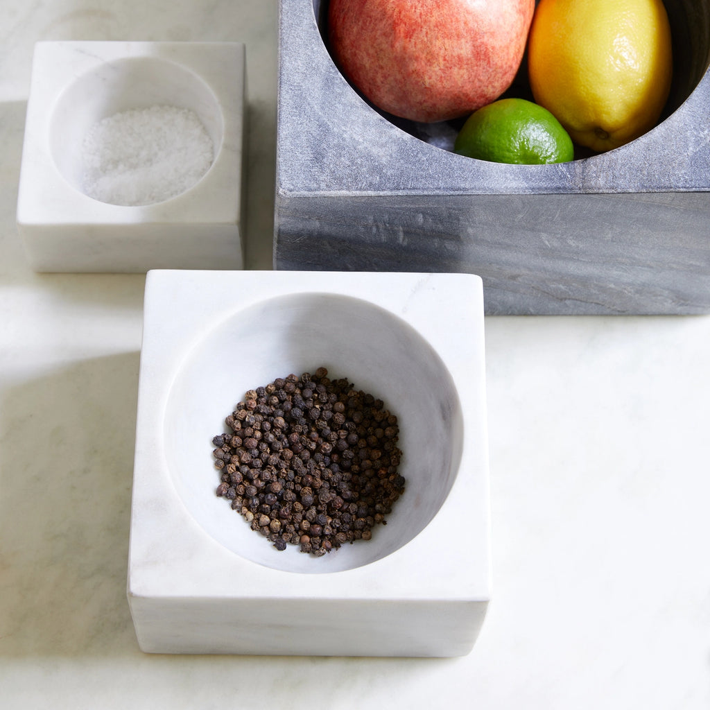 White Marble Modernist Bowl
