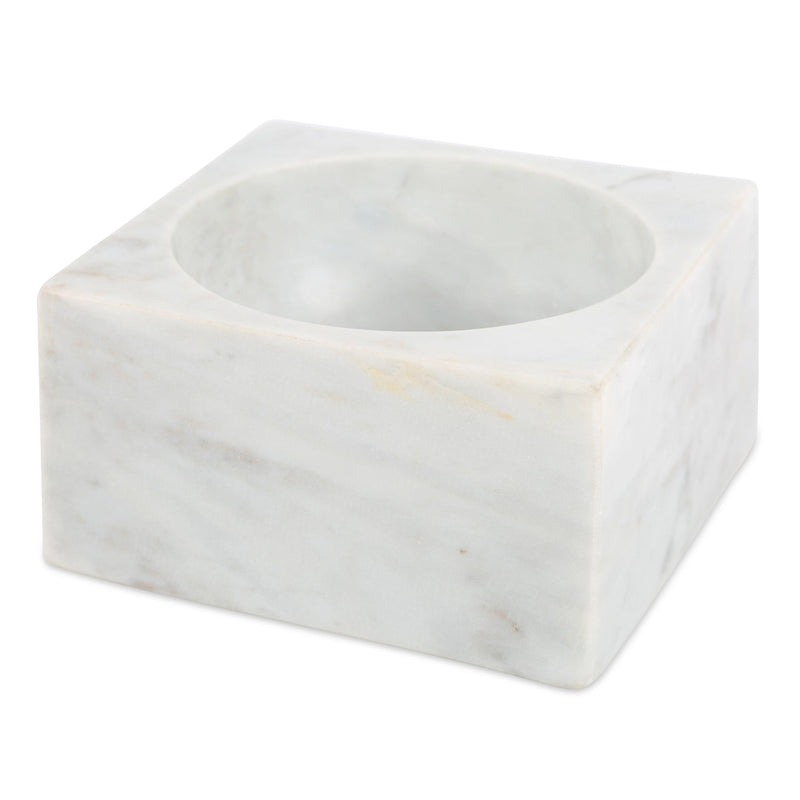 White Marble Modernist Bowl
